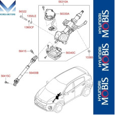 mobis column assy-steering set for kia sportage 2018-21